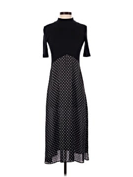 knee length dresses for ladies Zara Black White Silk Satin Polka Dots Cowl Neck Cami Slip Midi Dress – Brie