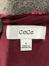 CeCe Metallic Burgundy Short Sleeve Blouse Size XL - photo 7