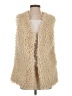 Chic 100% Polyester Ivory Faux Fur Vest Size Sm - Med - photo 1
