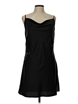 zara black party dress Black Satin Wrap Mini Dress