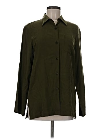 Lauren by Ralph Lauren Long Sleeve Silk Top (view 1)
