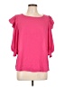 Shein Curve 100% Polyester Pink Short Sleeve Blouse Size 12 Plus (0) - photo 1