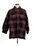 Zara Plaid Burgundy Coat Size XL - photo 1