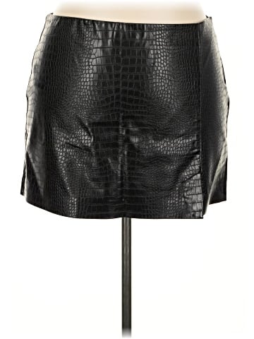 MNG Faux Leather Skirt (view 1)