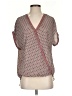 Max Studio 100% Polyester Burgundy Short Sleeve Blouse Size S - photo 1