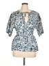 Joie Blue Short Sleeve Blouse Size XL - photo 1