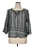 Fred David Gray 3/4 Sleeve Blouse Size XL - photo 1