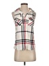 Stoosh 100% Rayon Ivory Sleeveless Button-Down Shirt Size XS - photo 1