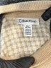 Calvin Klein Houndstooth Tan Turtleneck Sweater Size XL - photo 7