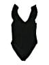 Wilfred Solid Black One Piece Swimsuit Size L - photo 1