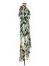 Express 100% Polyester Print Teal Casual Dress Size S - photo 4