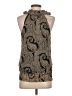 Elena Solano 100% Silk Tan Sleeveless Silk Top Size S - photo 2