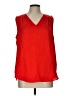 Banana Republic 100% Polyester Red Sleeveless Blouse Size L - photo 1