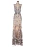 Mac Duggal 100% Polyester Silver Cocktail Dress Size 4 - photo 1