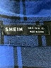 Shein Plaid Blue Long Sleeve Button-Down Shirt Size S - photo 7