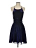 Poly USA 100% Polyester Metallic Blue Cocktail Dress Size S - photo 1