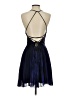 Poly USA 100% Polyester Metallic Blue Cocktail Dress Size S - photo 2