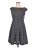 Always Indigo Chevron-herringbone Gray Casual Dress Size M - photo 1