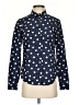 Boden 100% Cotton Polka Dots Blue Long Sleeve Blouse Size 4R - photo 1