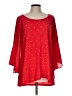 Roz & Ali Red 3/4 Sleeve Blouse Size L - photo 1