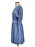 Halston Heritage Solid Blue Casual Dress Size S - photo 5