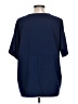 Worthington 100% Polyester Blue Short Sleeve Blouse Size L (petite) - photo 2