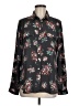 Ann Taylor LOFT 100% Polyester Floral Black Long Sleeve Blouse Size M - photo 1