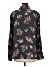 Ann Taylor LOFT 100% Polyester Floral Black Long Sleeve Blouse Size M - photo 2