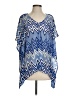 INC International Concepts 100% Polyester Blue Poncho Size S - photo 1