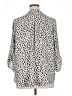 Lush 100% Polyester Animal Print Silver 3/4 Sleeve Blouse Size 1X - photo 2