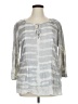 XCVI 100% Rayon Silver 3/4 Sleeve Blouse Size XL - photo 1