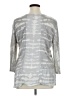 XCVI 100% Rayon Silver 3/4 Sleeve Blouse Size XL - photo 2