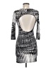 Venus Graphic Silver Cocktail Dress Size 6 - photo 2