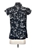 T Tahari 100% Polyester Black Short Sleeve Blouse Size S - photo 2