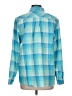 Talbots Plaid Teal Long Sleeve Button-Down Shirt Size L - photo 2
