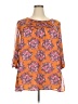 ModCloth 100% Polyester Orange 3/4 Sleeve Blouse Size 2X - photo 1