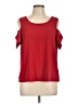 Meraki 100% Polyester Red Short Sleeve Top Size L - photo 1