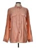 Express Color Block Orange Long Sleeve Blouse Size L - photo 1