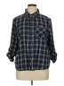 Lily Star 100% Polyester Plaid Blue 3/4 Sleeve Blouse Size XL - photo 1