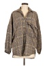 Shein 100% Polyester Plaid Brown Jacket One size - photo 1