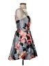 Crystal Doll 100% Polyester Floral Gray Cocktail Dress Size 3 - photo 4