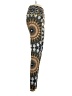 Wolven Print Gold Leggings Size S - photo 4