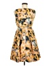 Mcginn 100% Polyester Floral Yellow Cocktail Dress Size 6 - photo 2