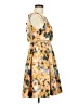 Mcginn 100% Polyester Floral Yellow Cocktail Dress Size 6 - photo 4