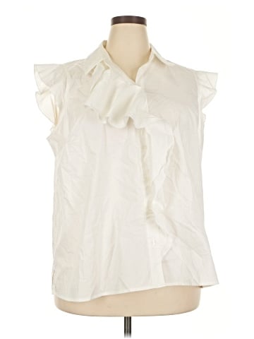 Lane Bryant Sleeveless Button-Down Shirt (view 1)