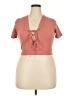 Find Me Pink Short Sleeve Top Size 3X - photo 1