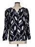 Talbots 100% Cotton Blue Long Sleeve Blouse Size L - photo 1