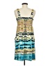 Neesha Graphic Teal Casual Dress Size Med - Lg - photo 2