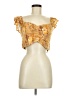 Volcom 100% Viscose Gold Sleeveless Blouse Size M - photo 1