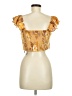 Volcom 100% Viscose Gold Sleeveless Blouse Size M - photo 2